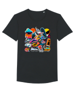 Minimalist Design - V4 Tricou mânecă scurtă guler larg Bărbat Skater