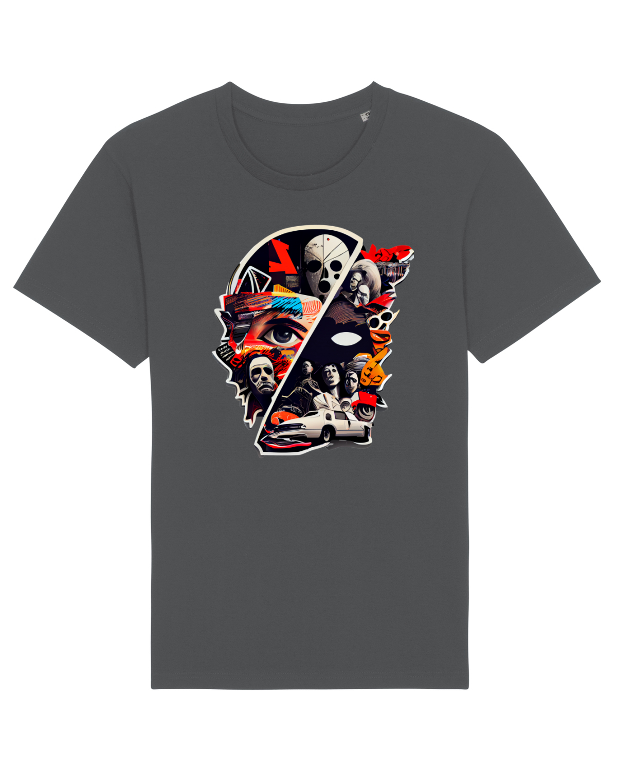 Tricou mânecă scurtă Unisex Rocker Anthracite