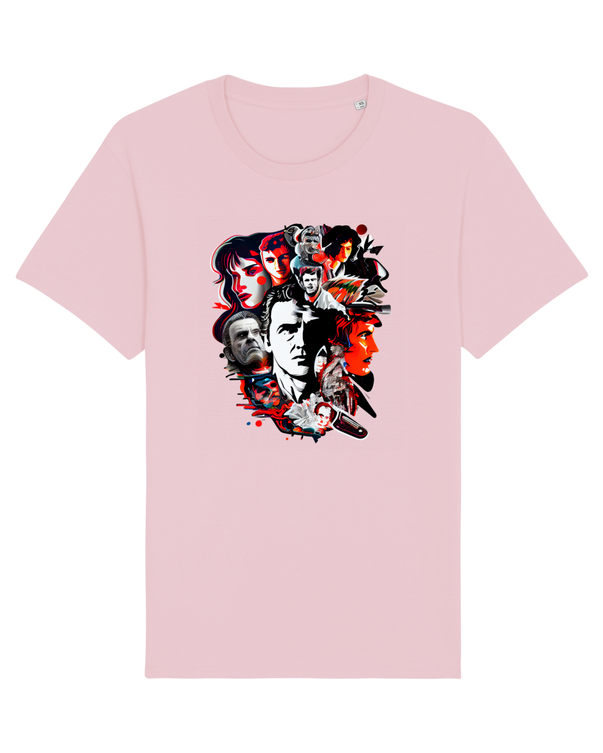 Tricou mânecă scurtă Unisex Rocker Cotton Pink