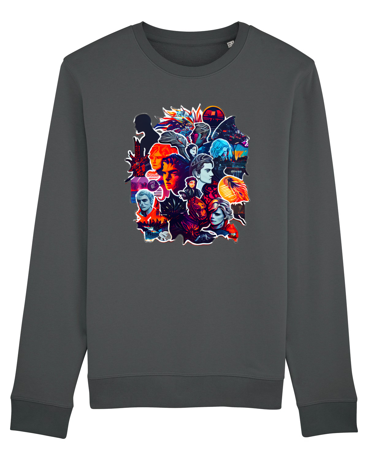 Bluză mânecă lungă Unisex Rise Anthracite