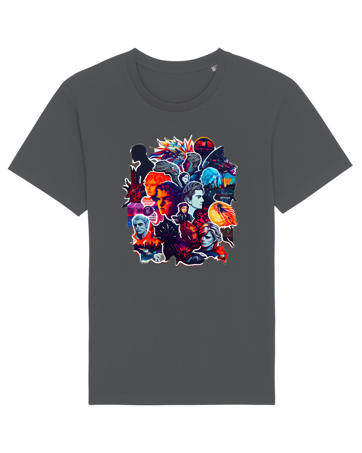 Tricou mânecă scurtă Unisex Rocker Anthracite