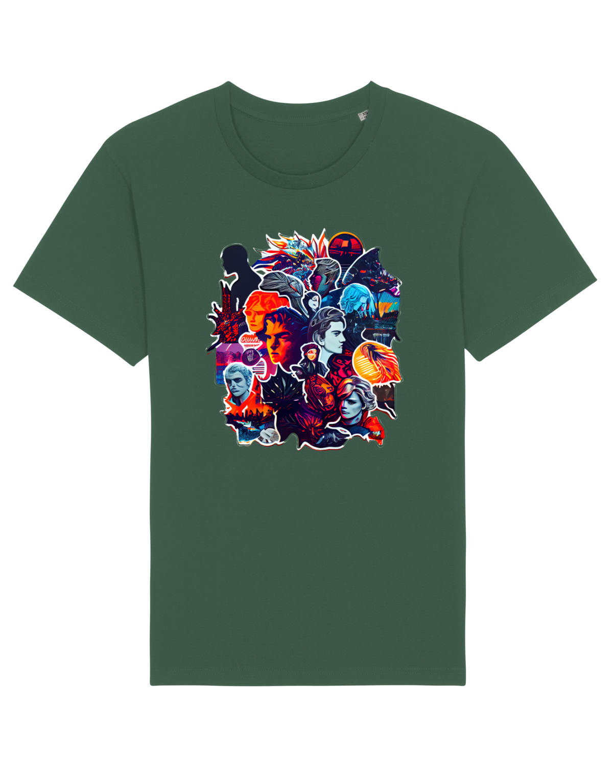 Tricou mânecă scurtă Unisex Rocker Bottle Green