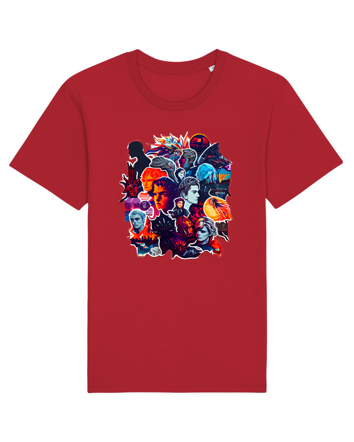 Tricou mânecă scurtă Unisex Rocker Red