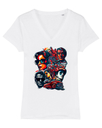 Minimalist Design - V8 Tricou mânecă scurtă guler V Damă Evoker