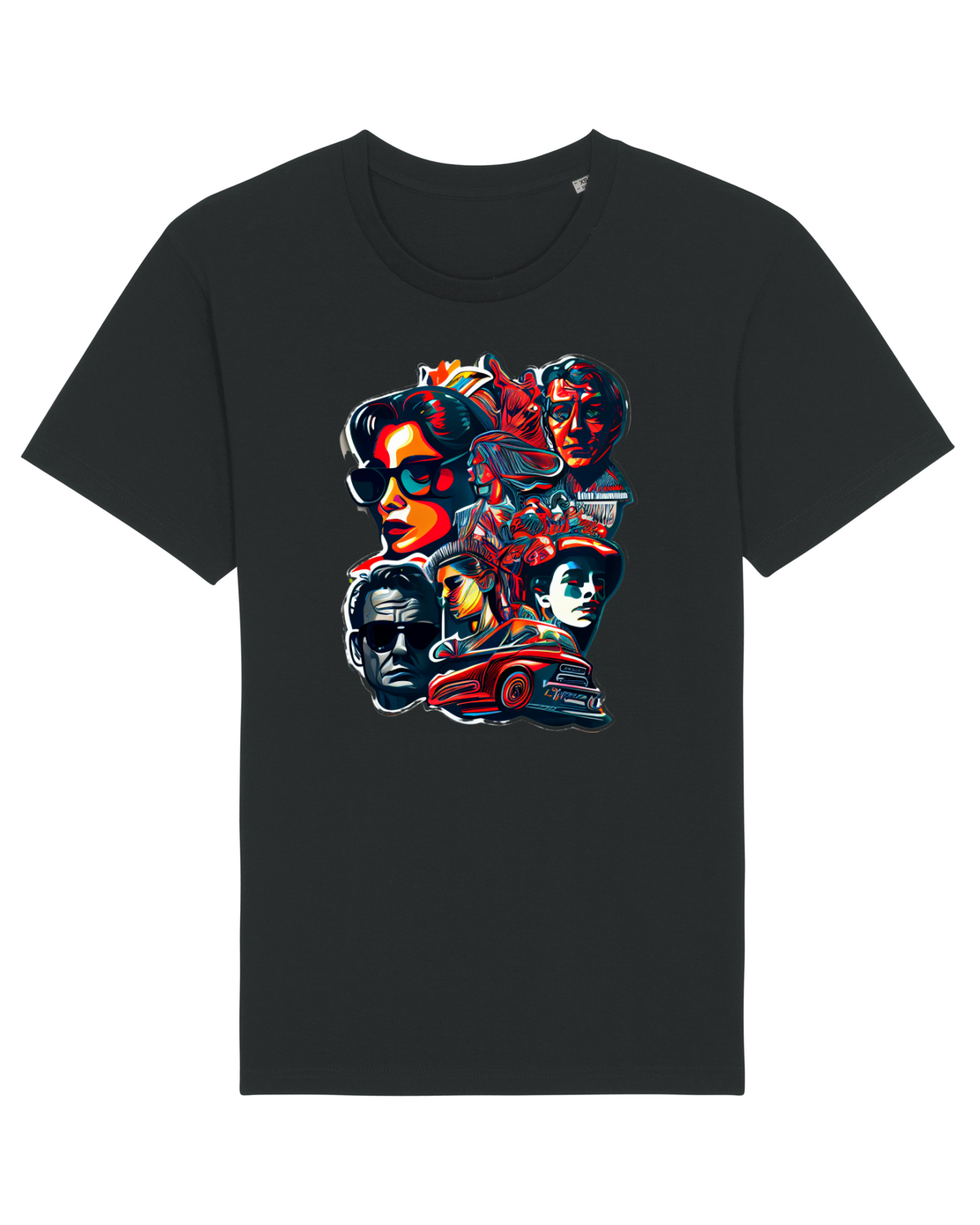 Tricou mânecă scurtă Unisex Rocker Black