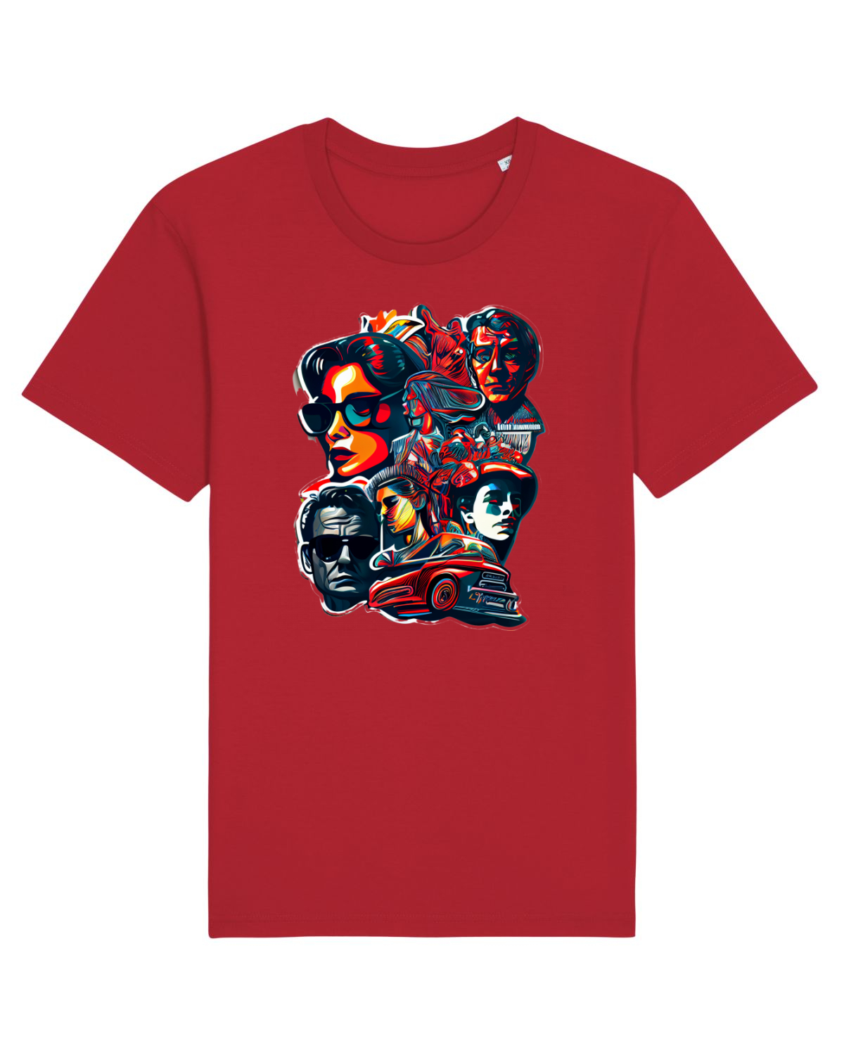 Tricou mânecă scurtă Unisex Rocker Red