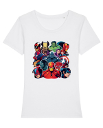 Minimalist Design - V9 Tricou mânecă scurtă guler larg fitted Damă Expresser