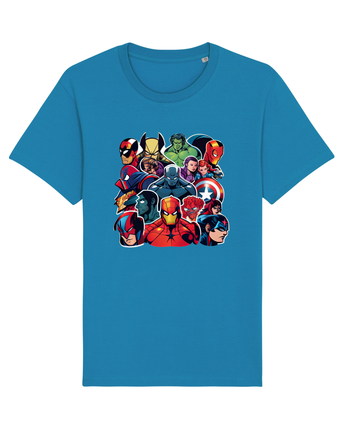 Tricou mânecă scurtă Unisex Rocker Azur