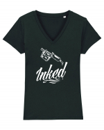 INKED Tricou mânecă scurtă guler V Damă Evoker