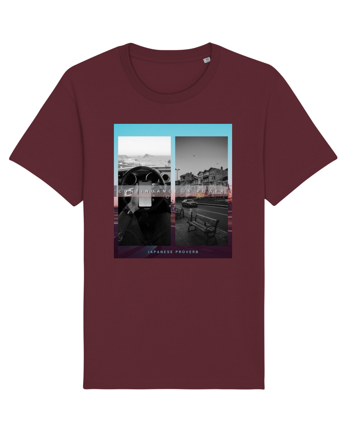 Tricou mânecă scurtă Unisex Rocker Burgundy