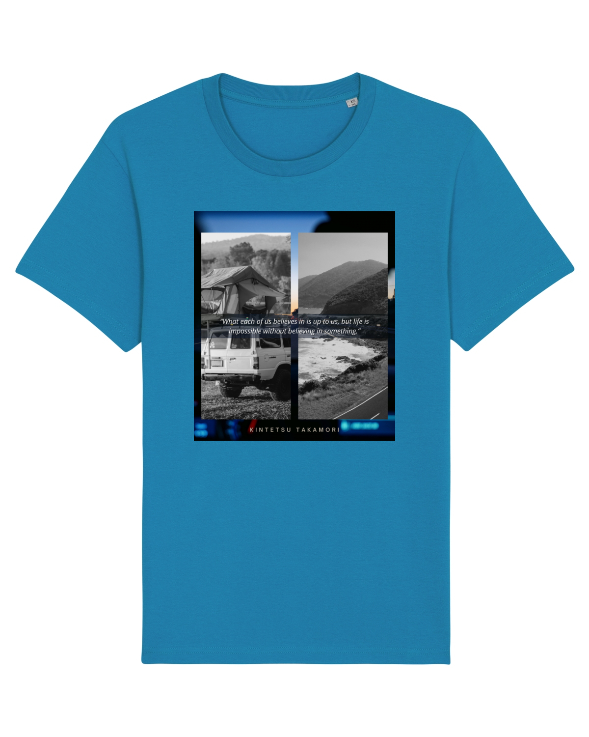Tricou mânecă scurtă Unisex Rocker Azur