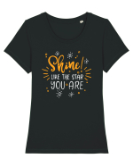 SHINE Tricou mânecă scurtă guler larg fitted Damă Expresser