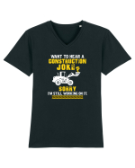 Construction Joke Tricou mânecă scurtă guler V Bărbat Presenter