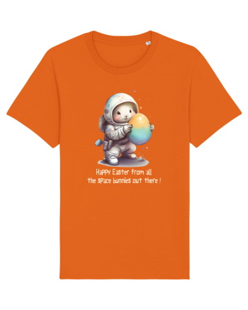 Space Easter - Happy Easter from all the space bunnies Bright Orange