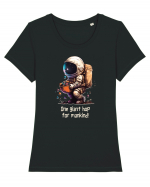 Space Easter - One giant hop for mankind Tricou mânecă scurtă guler larg fitted Damă Expresser