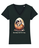 Space Easter - One small step for man Tricou mânecă scurtă guler V Damă Evoker
