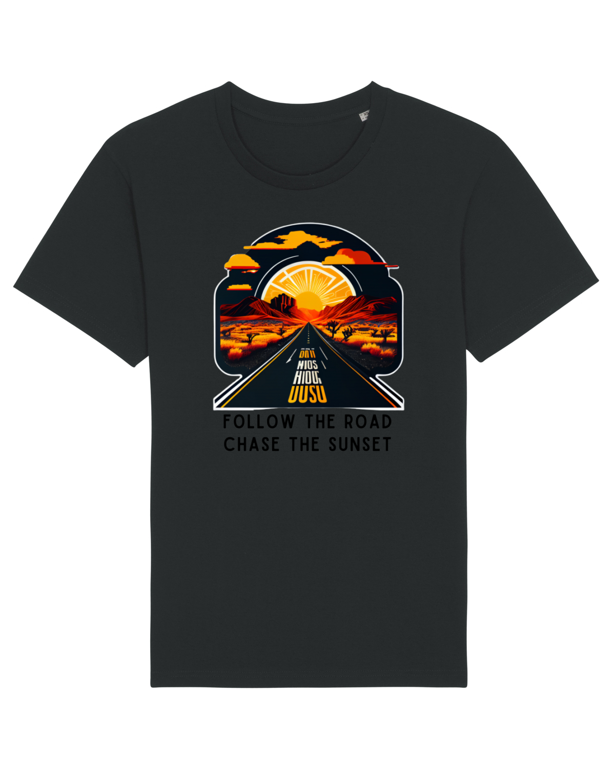 Tricou mânecă scurtă Unisex Rocker Black
