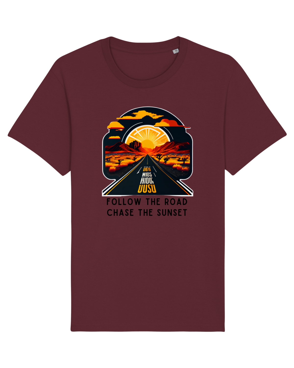 Tricou mânecă scurtă Unisex Rocker Burgundy
