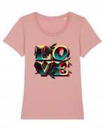 just LOVE IT ! Tricou mânecă scurtă guler larg fitted Damă Expresser