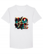 just LOVE IT ! Tricou mânecă scurtă guler larg Bărbat Skater