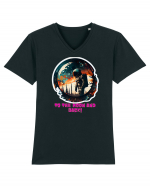 TO THE MOON AND BACK! Tricou mânecă scurtă guler V Bărbat Presenter