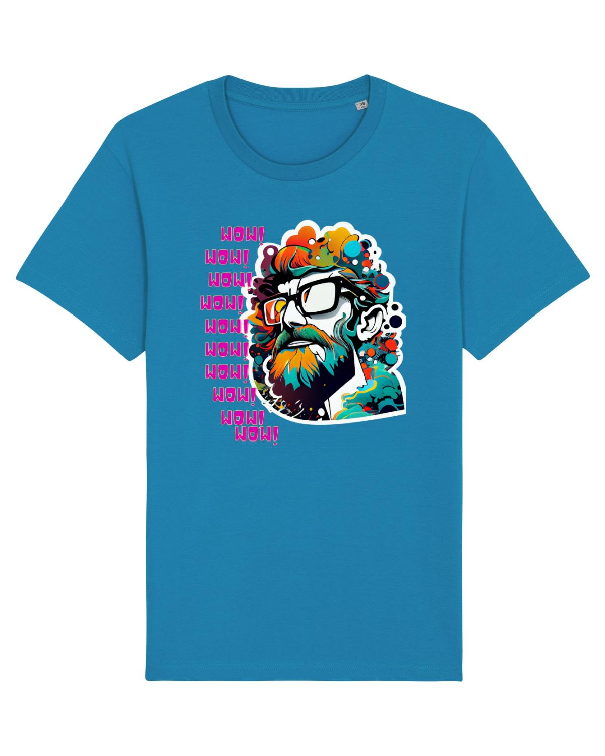 Tricou mânecă scurtă Unisex Rocker Azur