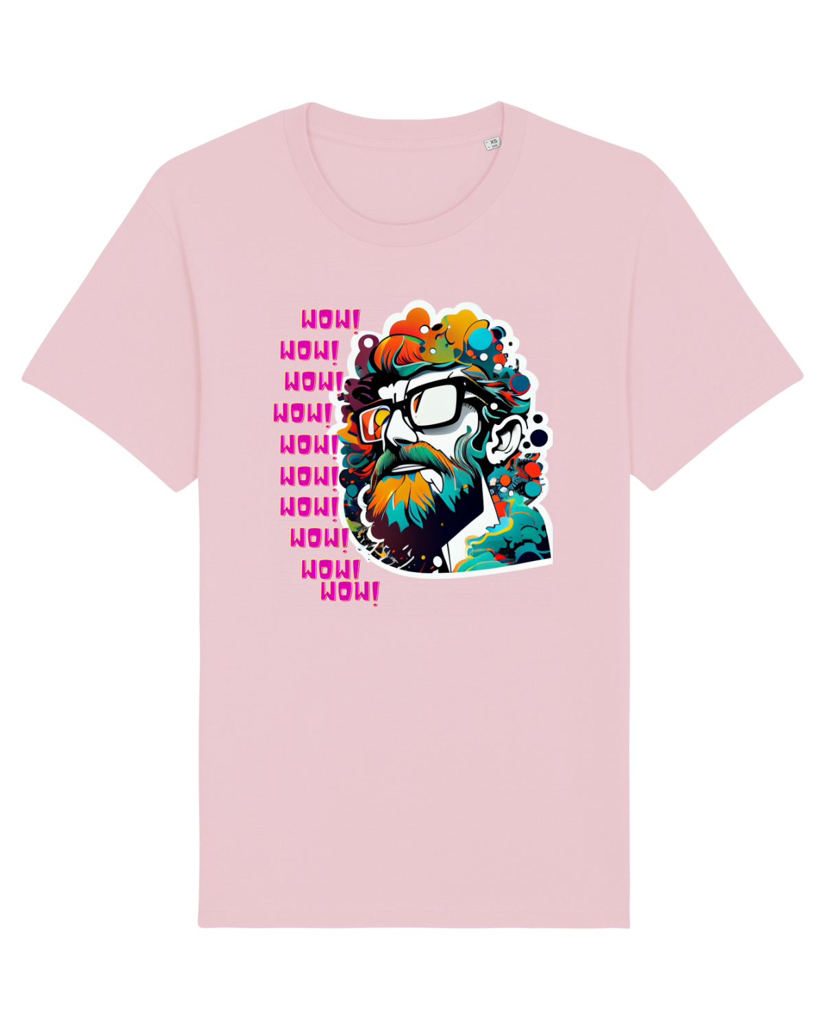 Tricou mânecă scurtă Unisex Rocker Cotton Pink