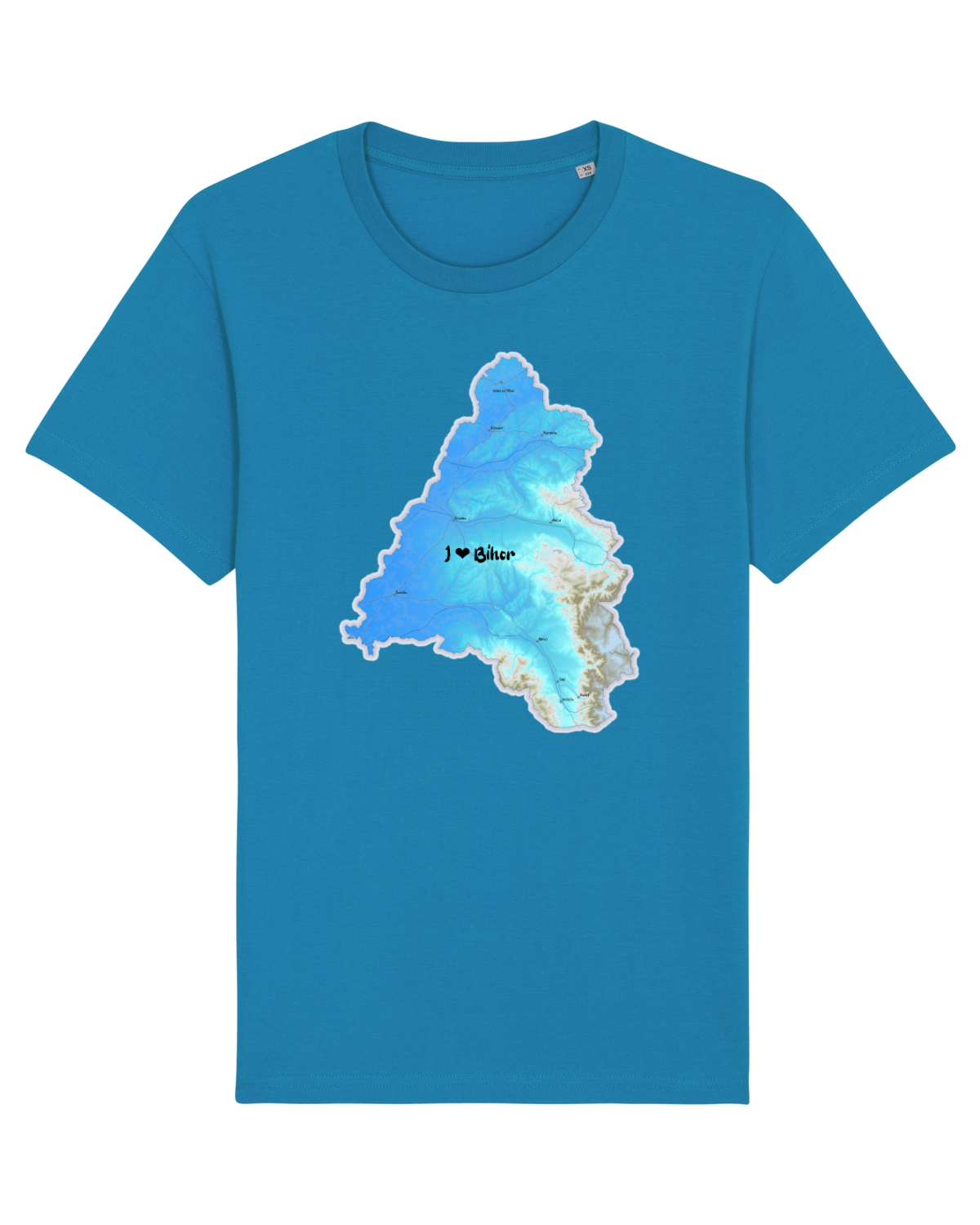 Tricou mânecă scurtă Unisex Rocker Azur