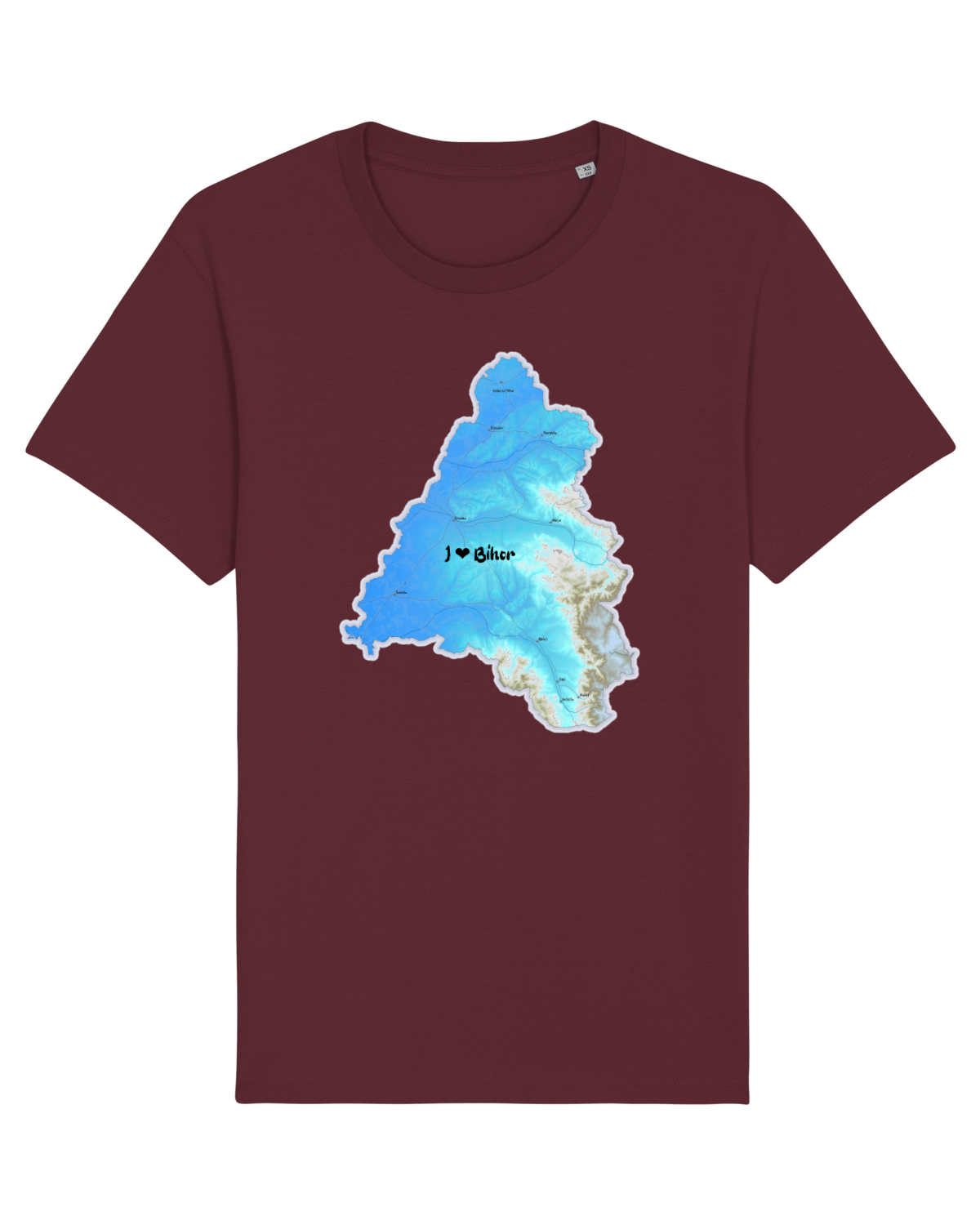 Tricou mânecă scurtă Unisex Rocker Burgundy