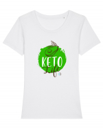 Keto life Tricou mânecă scurtă guler larg fitted Damă Expresser