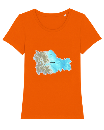 Neamț County Map Bright Orange