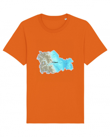 Neamț County Map Bright Orange