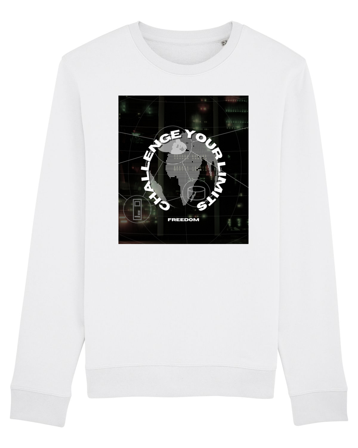 Bluză mânecă lungă Unisex Rise White