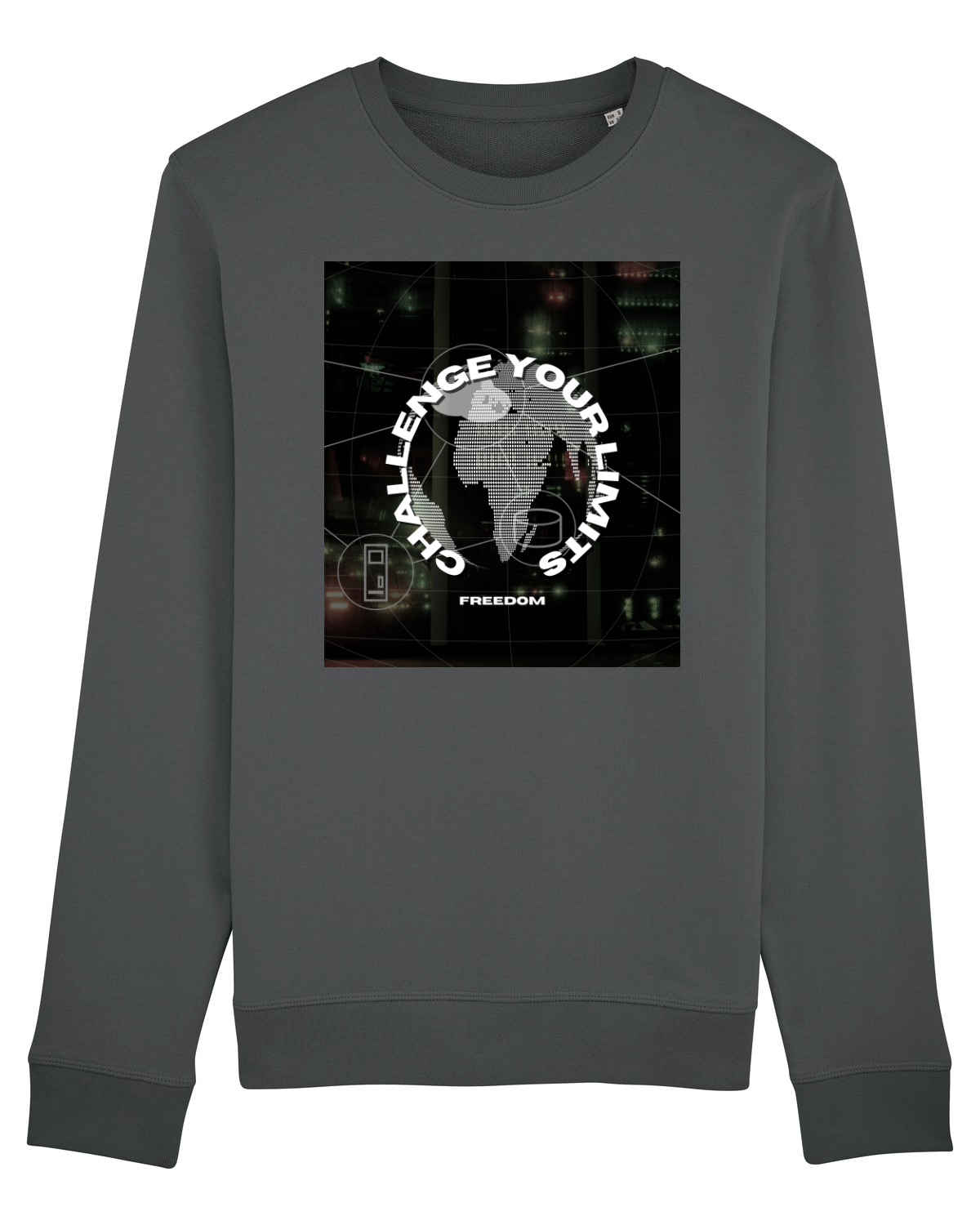 Bluză mânecă lungă Unisex Rise Anthracite
