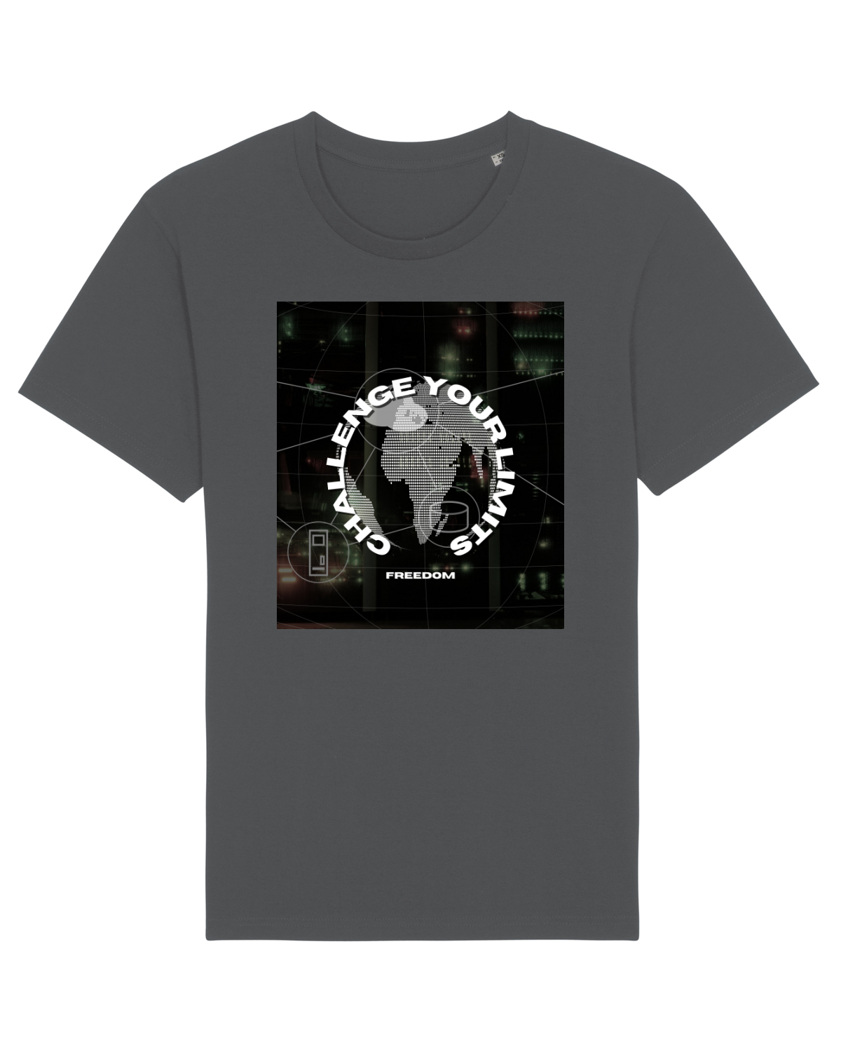 Tricou mânecă scurtă Unisex Rocker Anthracite