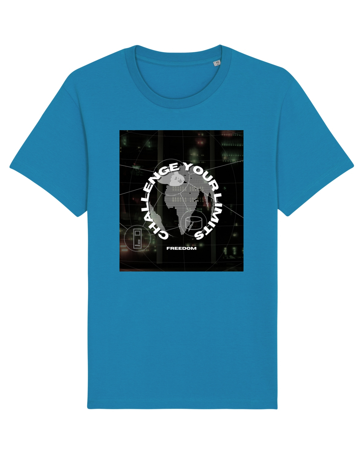 Tricou mânecă scurtă Unisex Rocker Azur