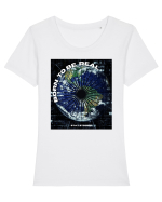 Born To Be Real Tricou mânecă scurtă guler larg fitted Damă Expresser