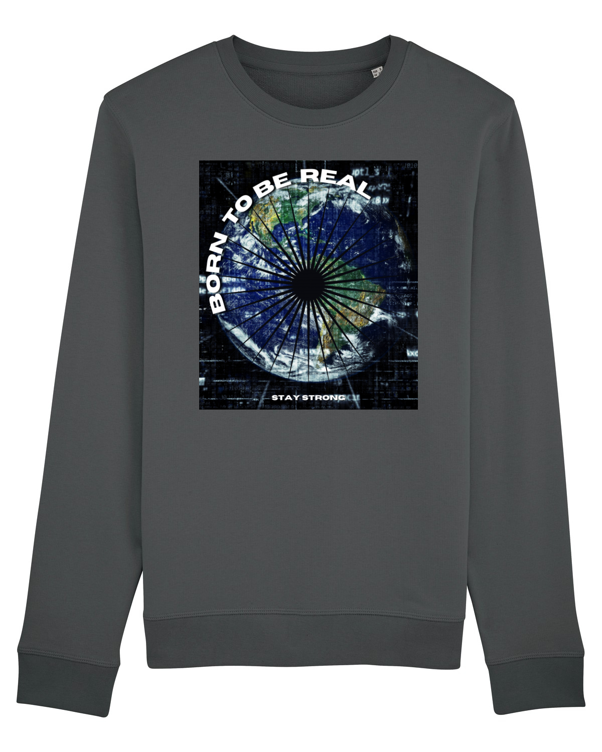 Bluză mânecă lungă Unisex Rise Anthracite