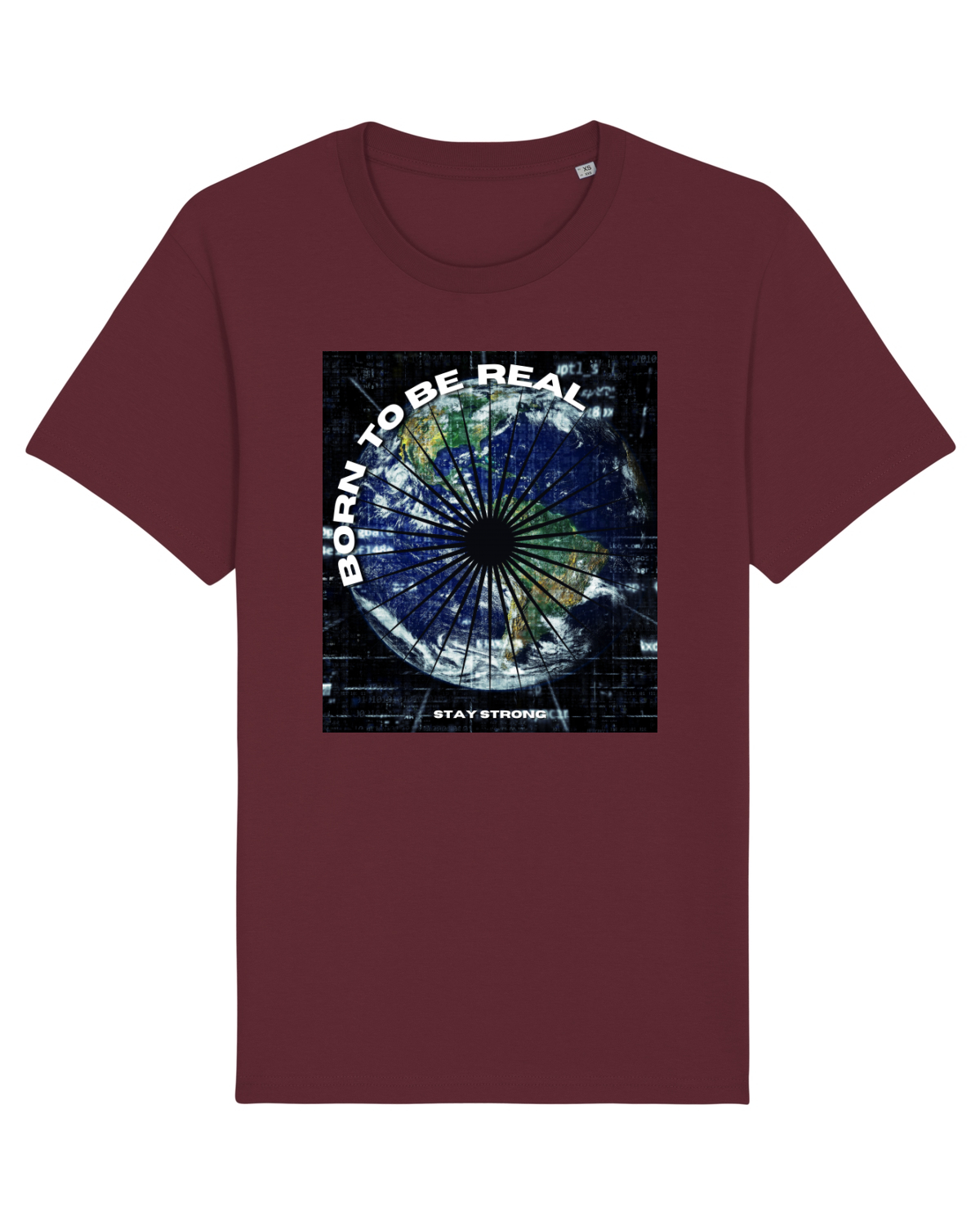 Tricou mânecă scurtă Unisex Rocker Burgundy