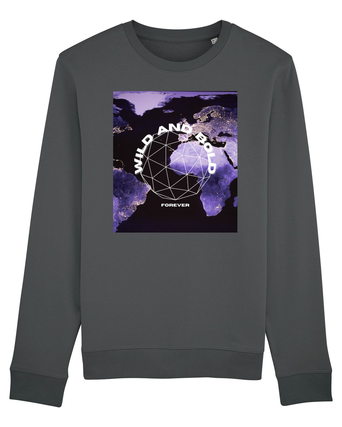 Bluză mânecă lungă Unisex Rise Anthracite