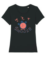 Dă-i cu snooze Tricou mânecă scurtă guler larg fitted Damă Expresser