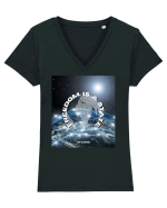 Freedom Is A State Tricou mânecă scurtă guler V Damă Evoker