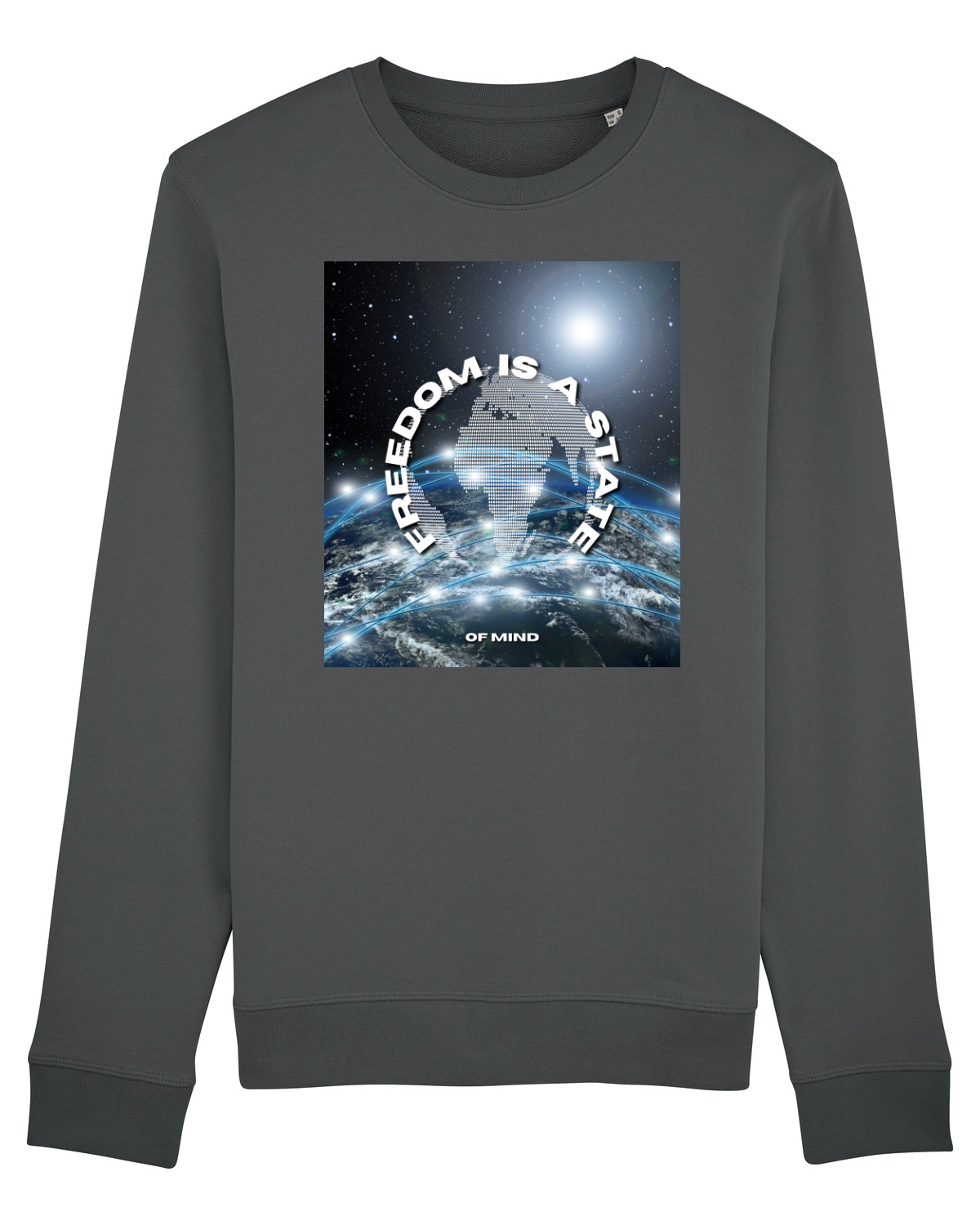 Bluză mânecă lungă Unisex Rise Anthracite