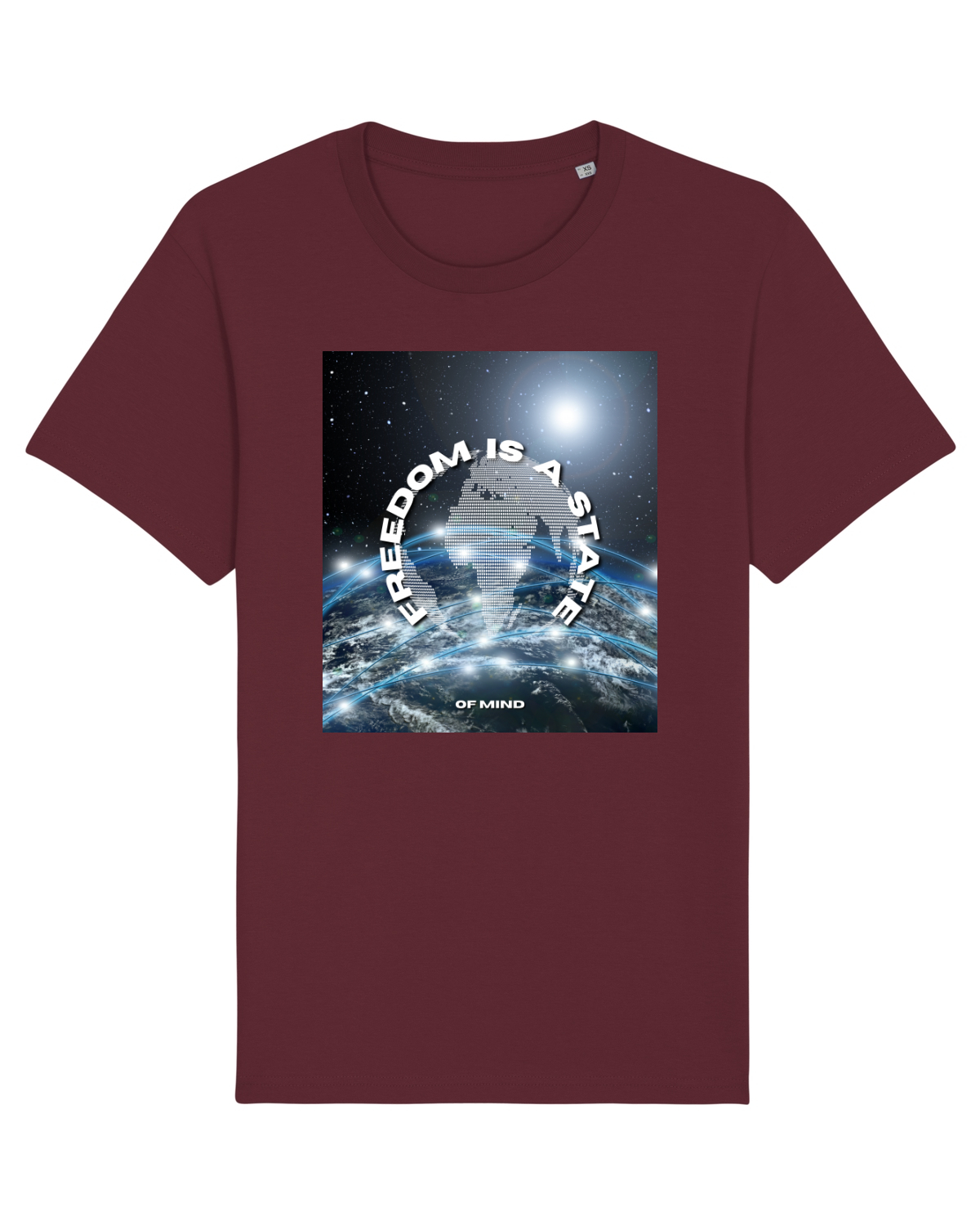 Tricou mânecă scurtă Unisex Rocker Burgundy