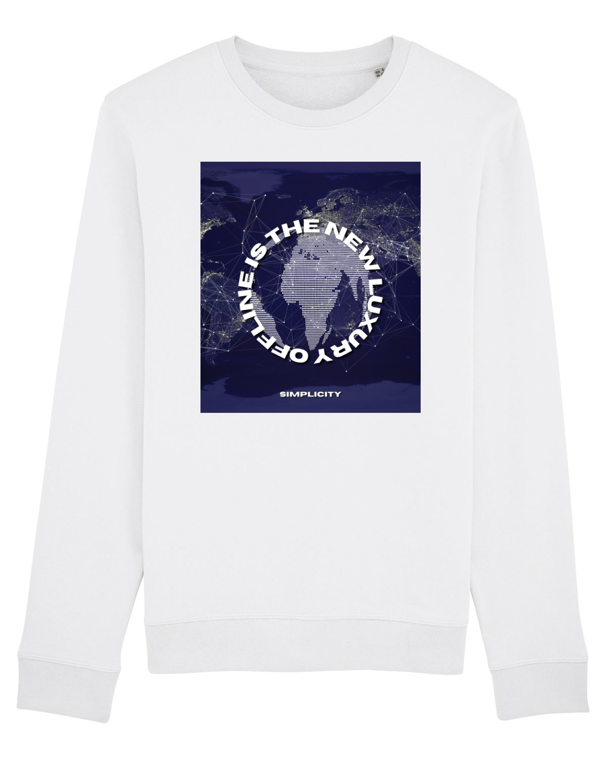 Bluză mânecă lungă Unisex Rise White