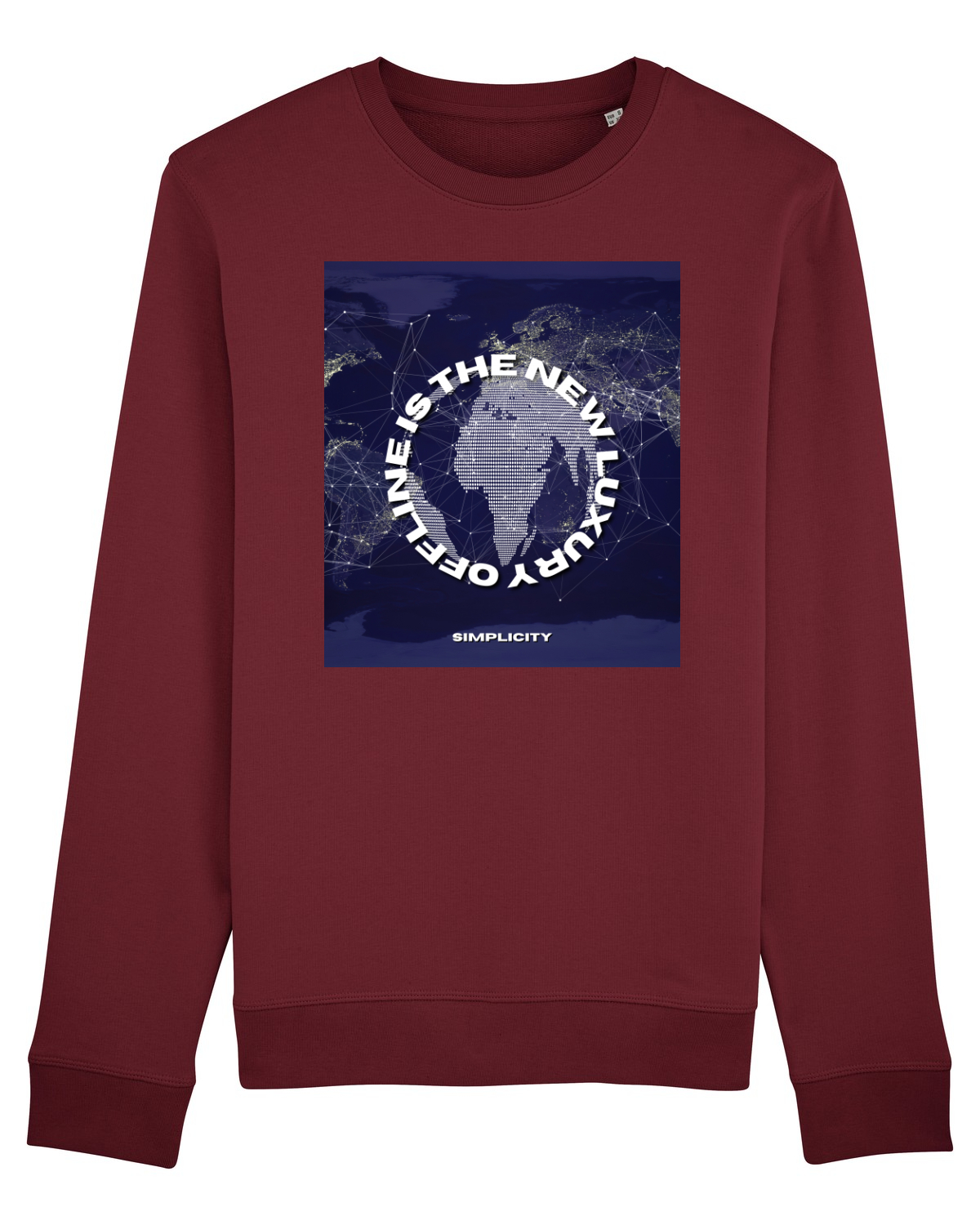 Bluză mânecă lungă Unisex Rise Burgundy
