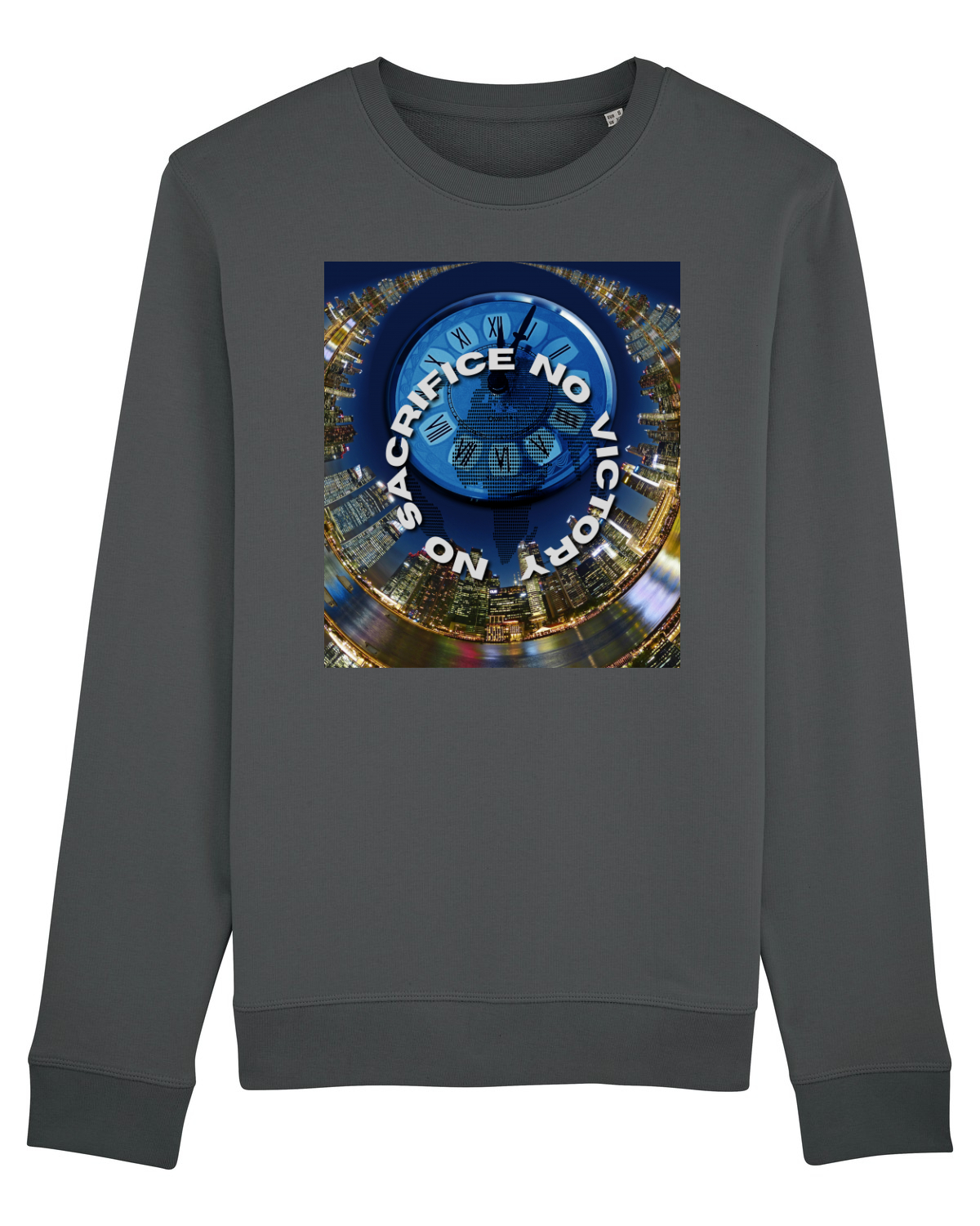Bluză mânecă lungă Unisex Rise Anthracite
