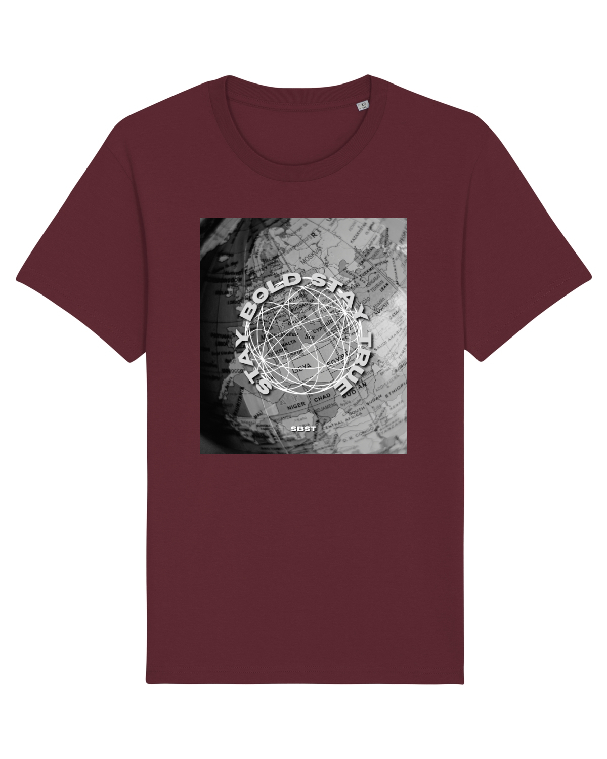 Tricou mânecă scurtă Unisex Rocker Burgundy