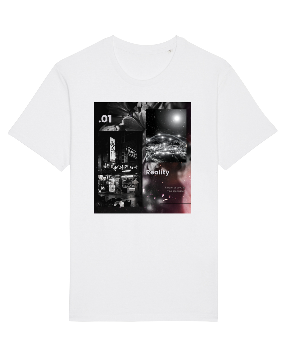 Tricou mânecă scurtă Unisex Rocker White