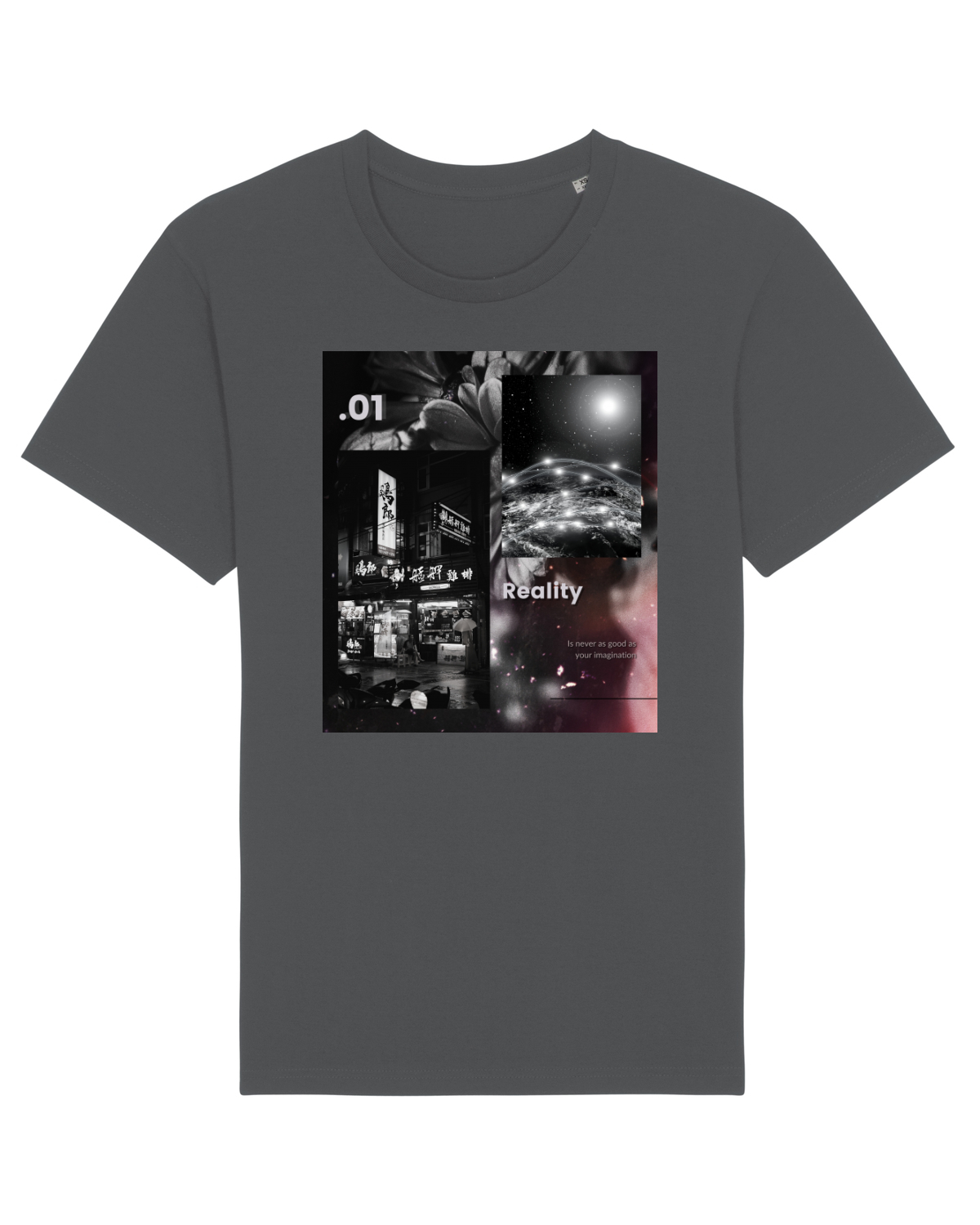 Tricou mânecă scurtă Unisex Rocker Anthracite